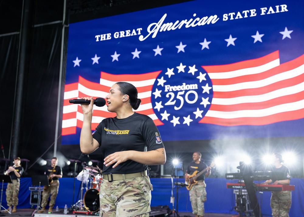 U.S. Army Band Downrange performs at the Great American State Fair