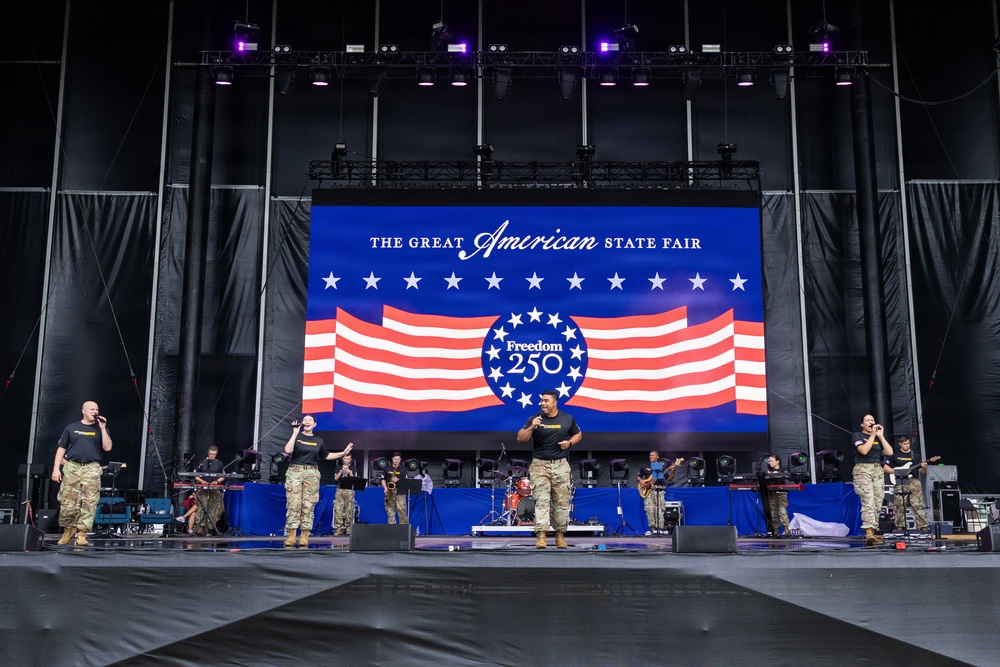 U.S. Army Band Downrange performs at the Great American State Fair