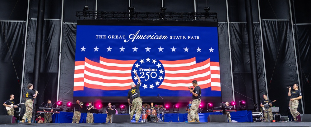 U.S. Army Band Downrange performs at the Great American State Fair