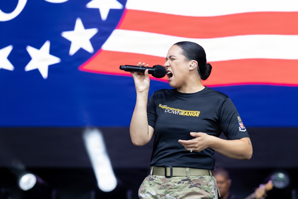 U.S. Army Band Downrange performs at the Great American State Fair