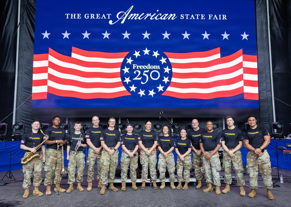 U.S. Army Band Downrange performs at the Great American State Fair
