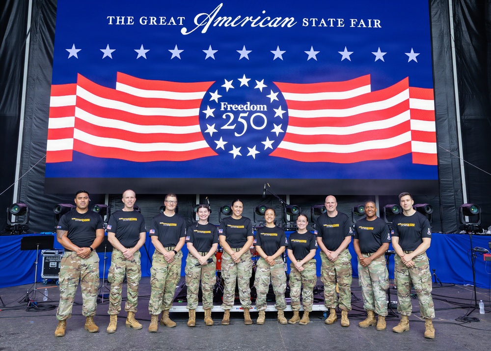U.S. Army Band Downrange performs at the Great American State Fair