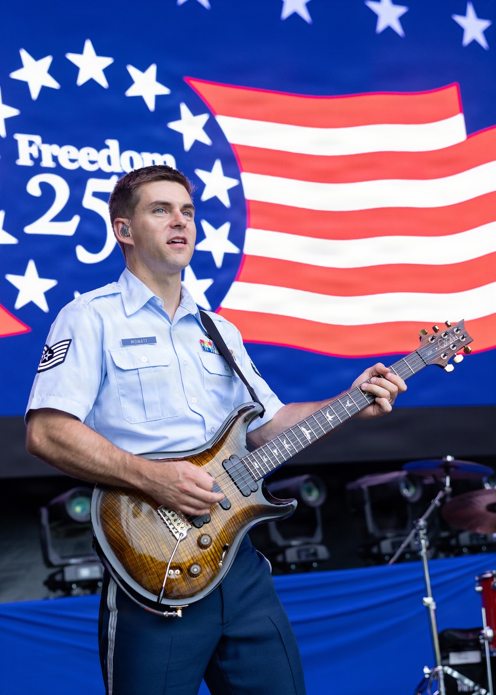 The U.S. Air Force Band Max Impact performs at the Great American State Fair