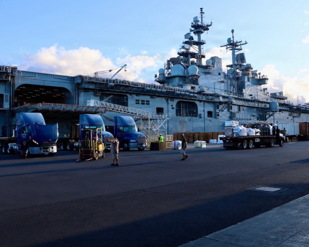 Early morning light illuminates ships participating in Exercise Rim of the Pacific 2026