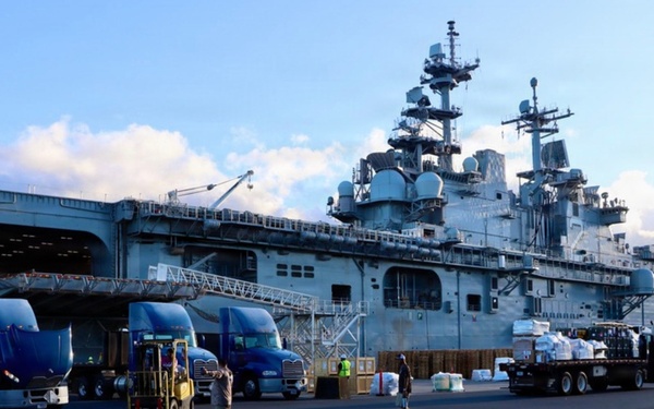 Early morning light illuminates ships participating in Exercise Rim of the Pacific 2026