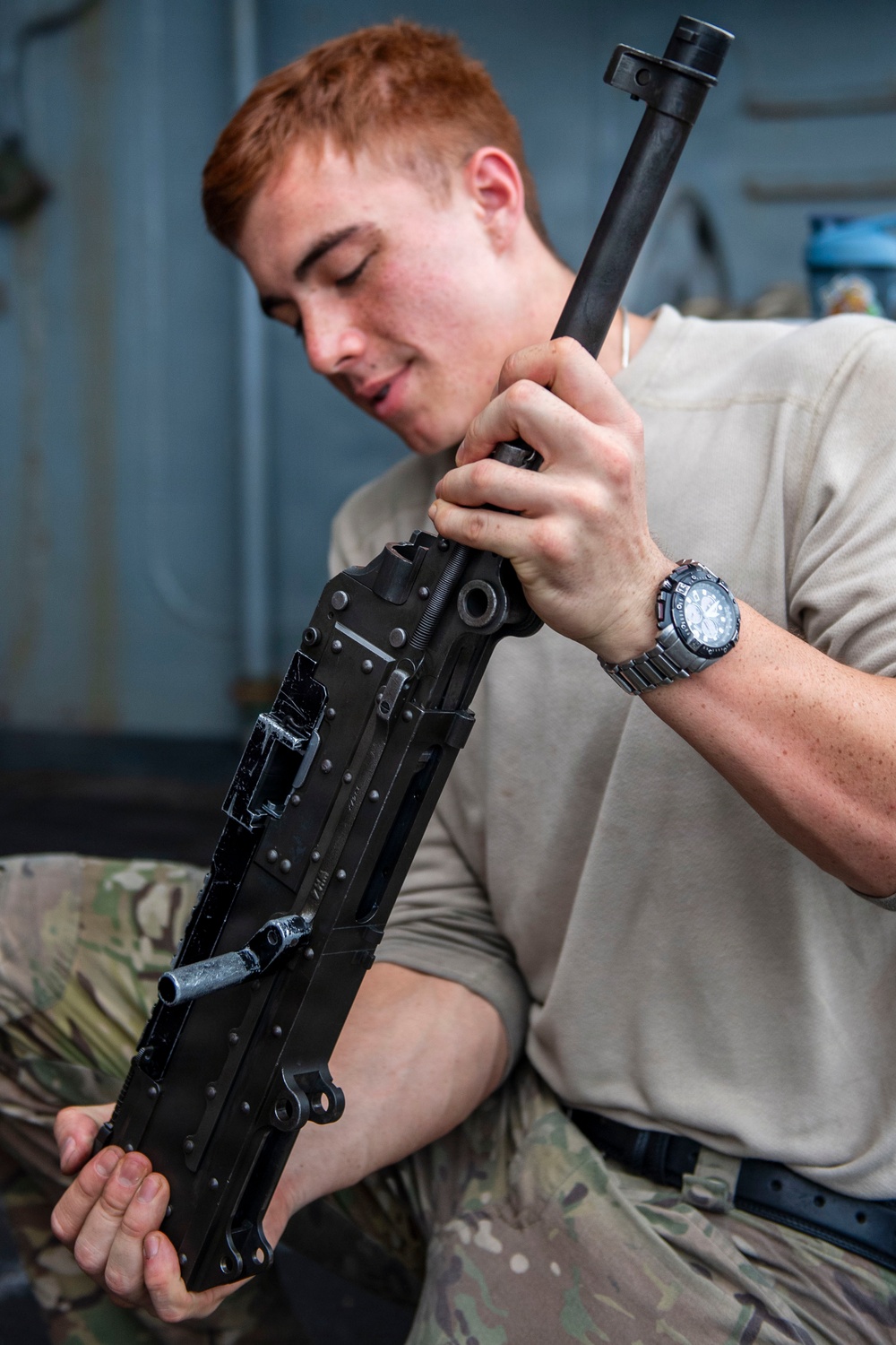 HSC 21 Sailors Perform Weapons Maintenance, Preservation Aboard USS Boxer