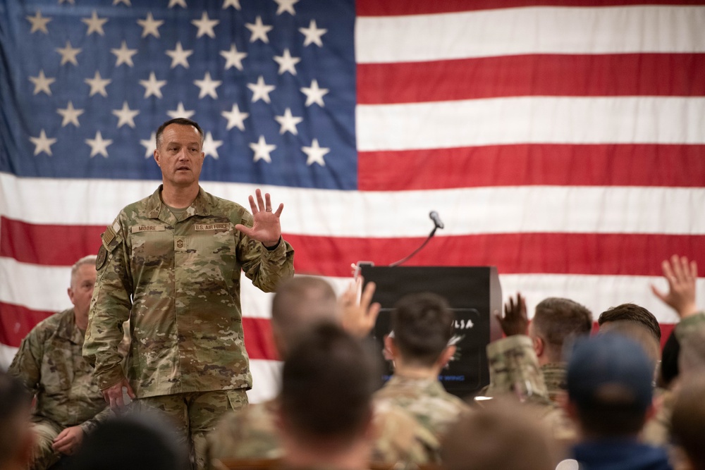 Air National Guard Command Chief Visits 138th Fighter Wing