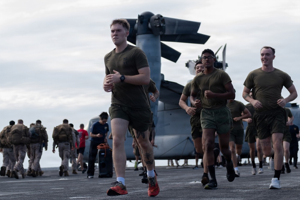Sailors, Marines Aboard USS Boxer Celebrate Freedom 250