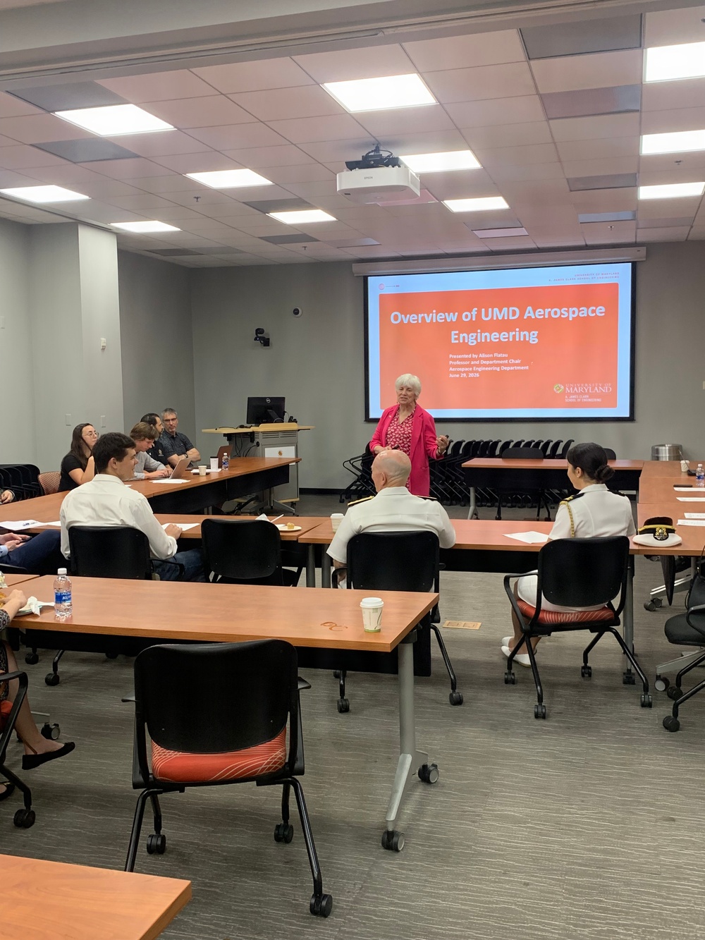 NDW Commandant Visits University of Maryland Aerospace Engineering