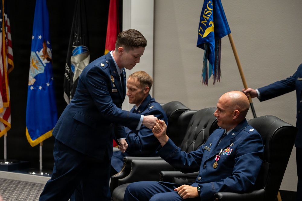 17th Communications Squadron change of command