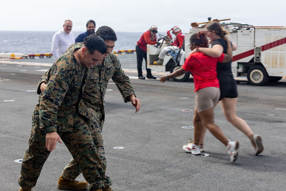 Sailors, Marines Aboard USS Boxer Celebrate Freedom 250