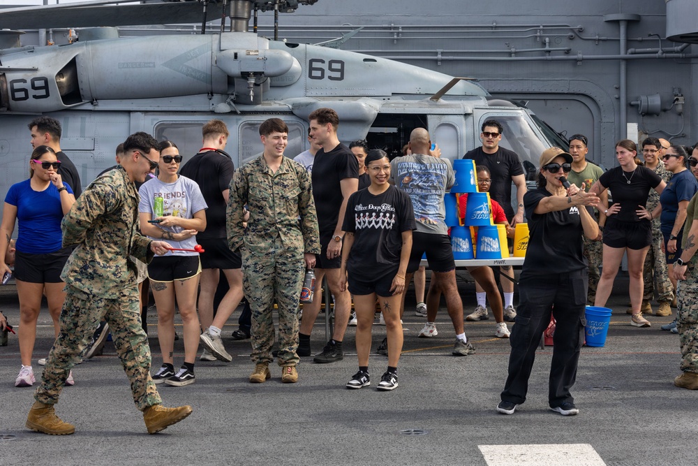 Sailors, Marines Aboard USS Boxer Celebrate Freedom 250
