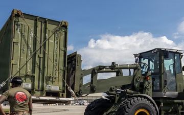 CLC-21 loads equipment in support of disaster assistance for the people of Venezuela