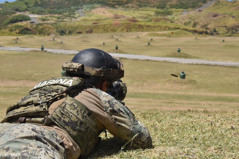 Mexican, U.S. Marines conduct joint marksmanship training during RIMPAC