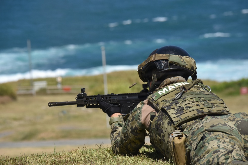 Mexican, U.S. Marines conduct joint marksmanship training during RIMPAC