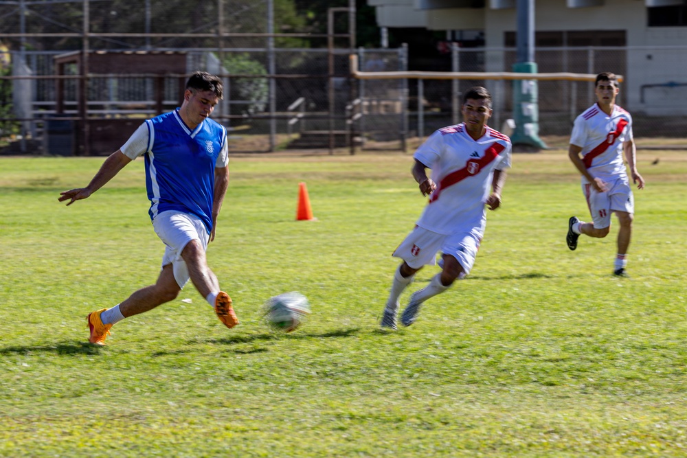Peru and Spain compete in RIMPAC 2026 soccer tournament