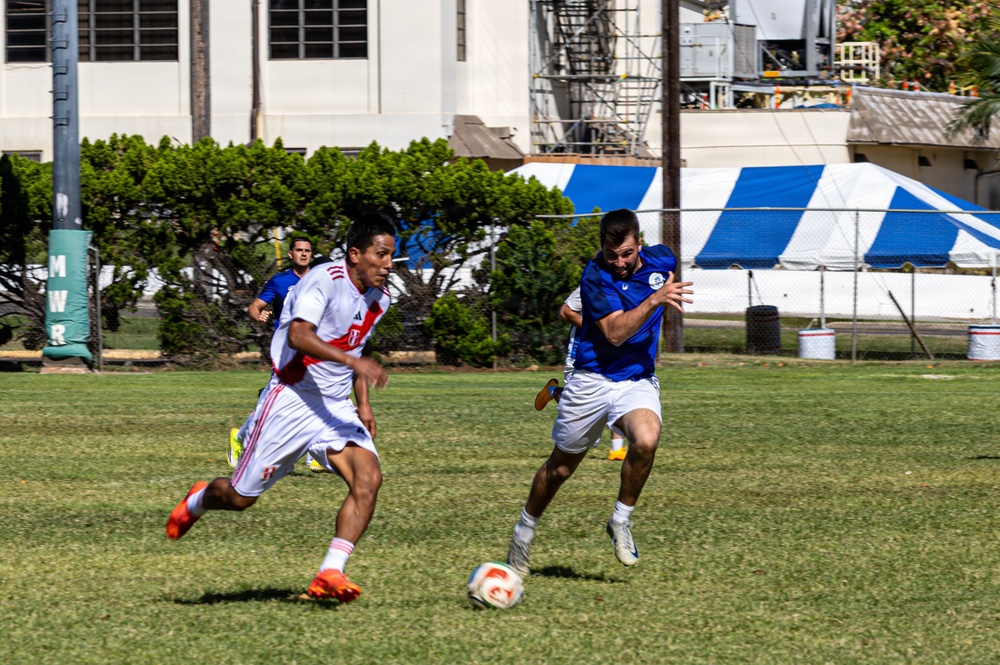 Peru and Spain compete in RIMPAC 2026 soccer tournament