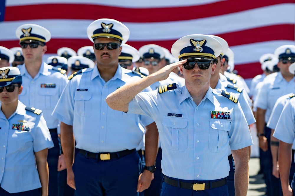 U.S. Coast Guard Cutter Munro holds a change-of-command ceremony