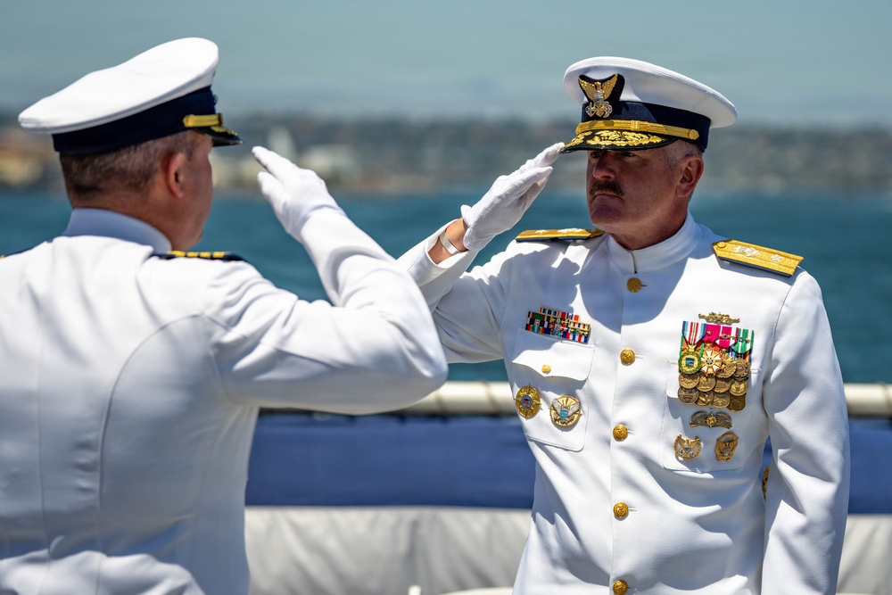 U.S. Coast Guard Cutter Munro holds a change-of-command ceremony