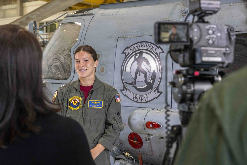 HSM-37 Sailors conduct interview with KHON2