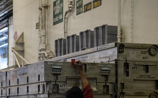 Nimitz Sailors Prepare for Ammunition Offload