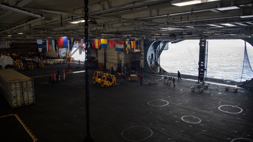 Nimitz Sailors Prepare for Ammunition Offload