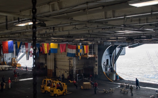 Nimitz Sailors Prepare for Ammunition Offload