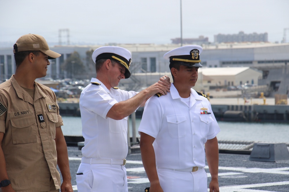 Officer Promotion Ceremony held onboard USS Omaha (LCS 12) [Image 1 of 3}