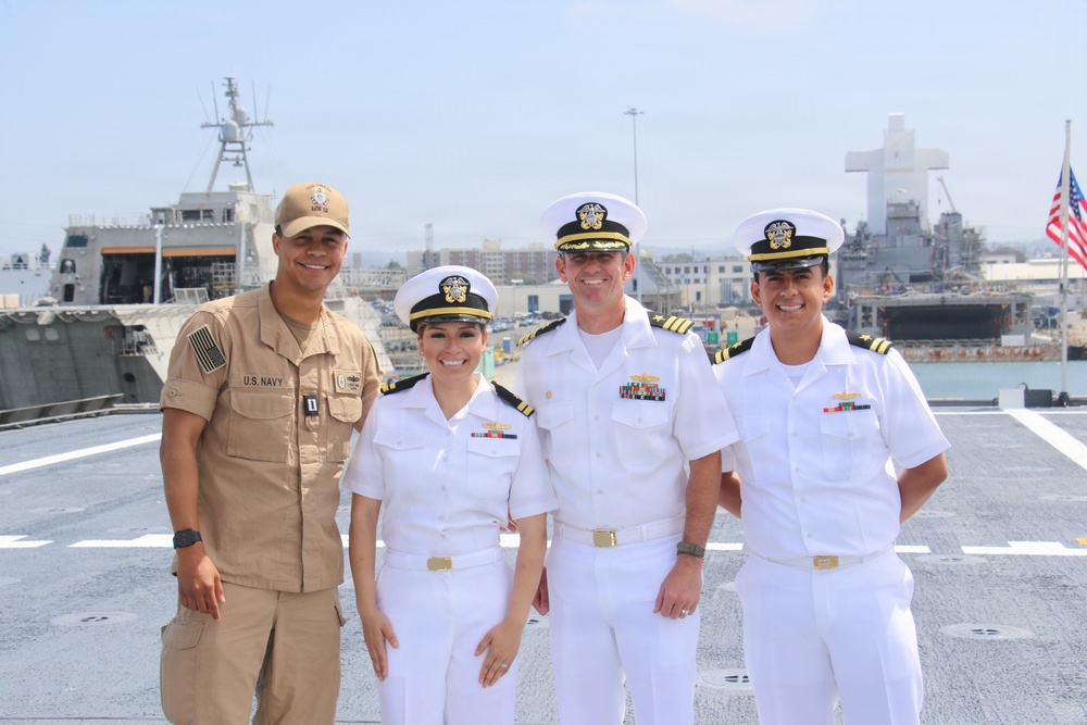 Officer Promotion Ceremony held onboard USS Omaha (LCS 12) [Image 3 of 3]