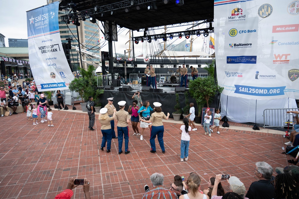 Quantico Marine Band Performs at SAIL250 Maryland