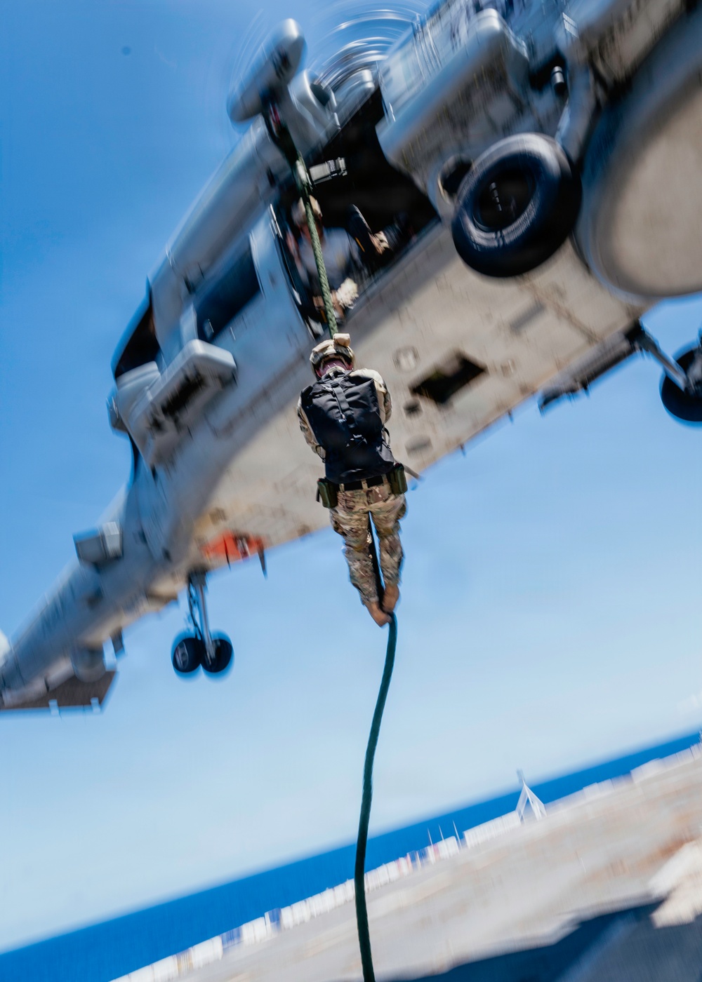 U.S. Navy EOD and Divers Conduct Fast-Roping