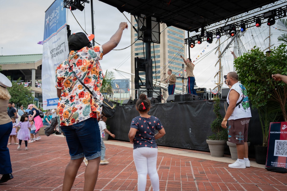 Quantico Marine Band Performs at SAIL250 Maryland