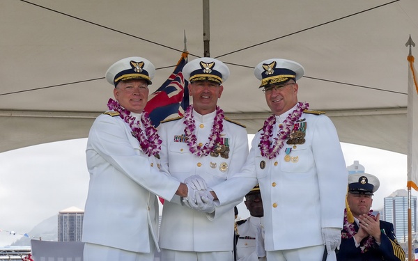 Coast Guard Oceania District holds change of command ceremony in Honolulu