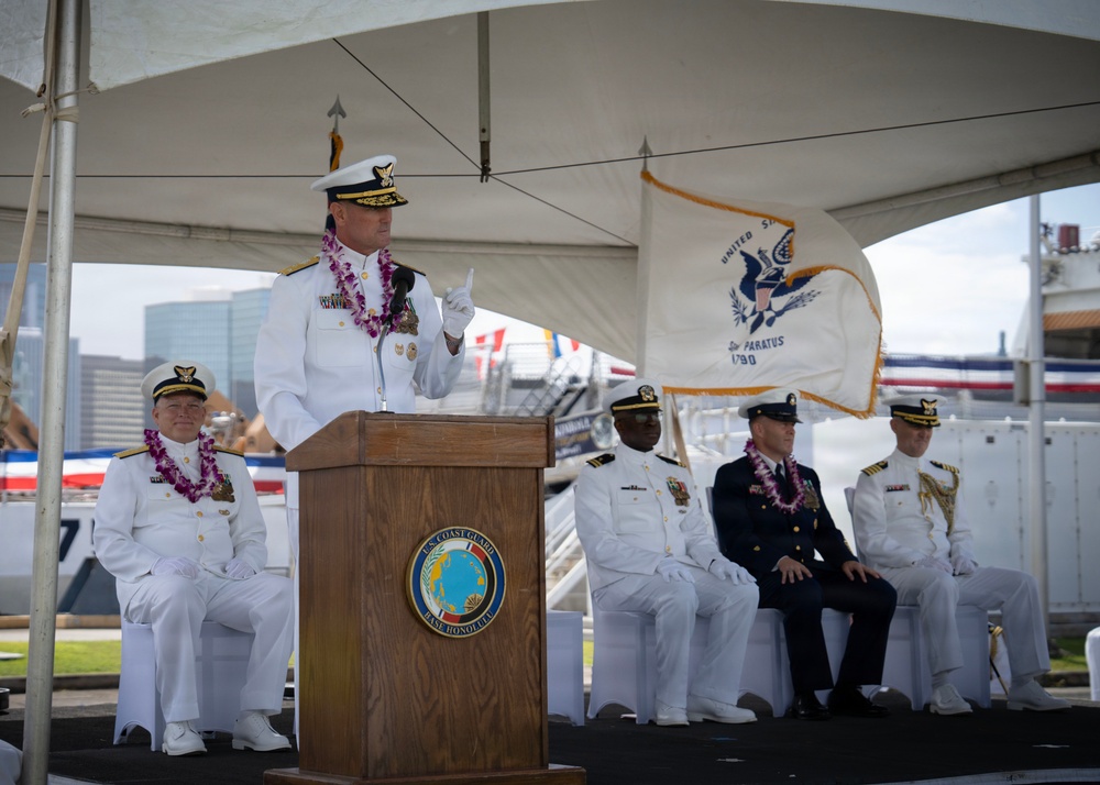 Coast Guard Oceania District Holds Change Of Command Ceremony