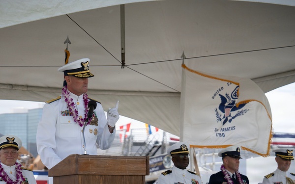 Coast Guard Oceania District Holds Change Of Command Ceremony