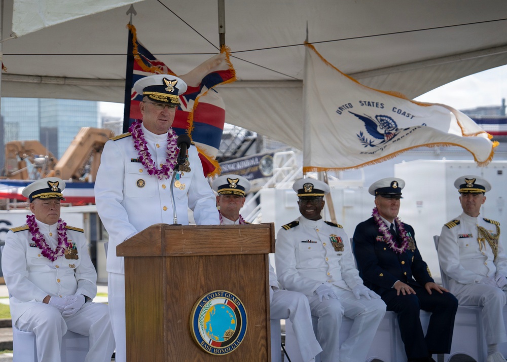 Coast Guard Oceania District Holds Change Of Command Ceremony