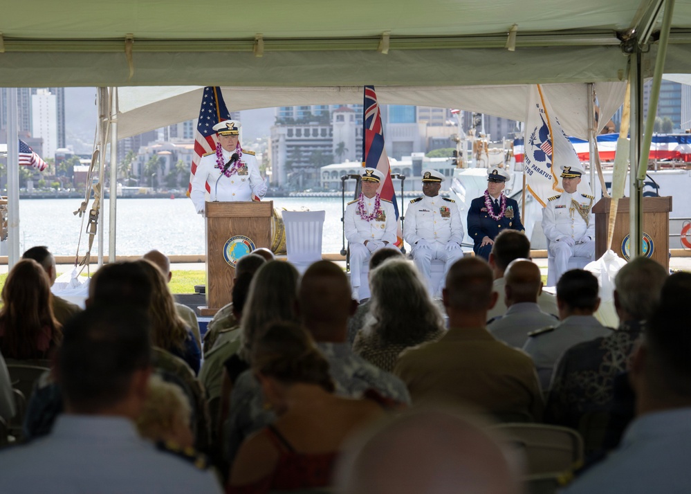 Coast Guard Oceania District Holds Change Of Command Ceremony