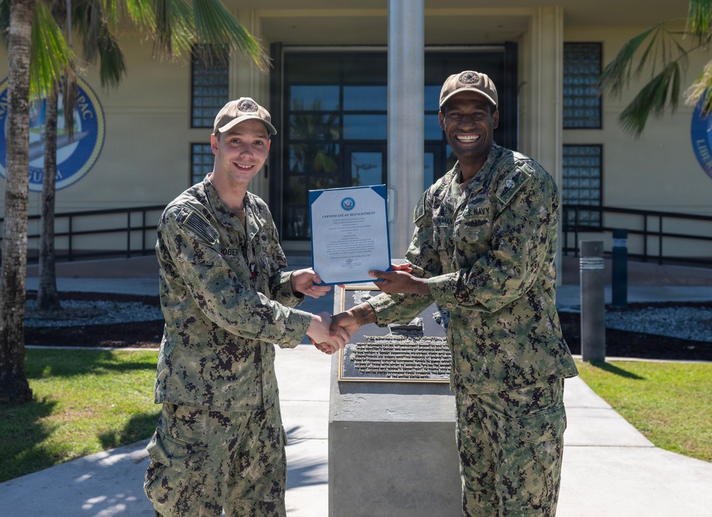ITR1 Roberts Reenlistment Ceremony