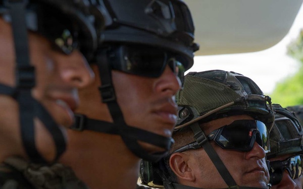 U.S. Marines and partner nations conduct pickup zone drills