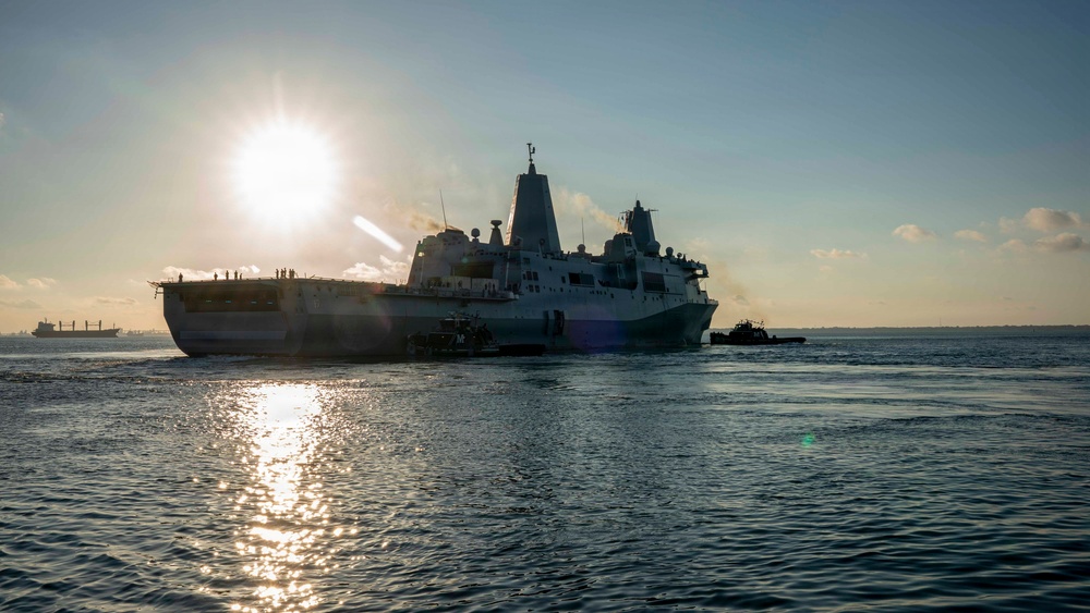 USS San Antonio Departs Norfolk for Scheduled Operations