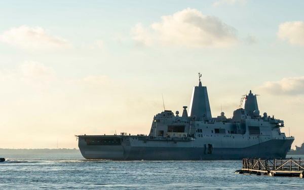 USS San Antonio Departs Norfolk for Scheduled Operations
