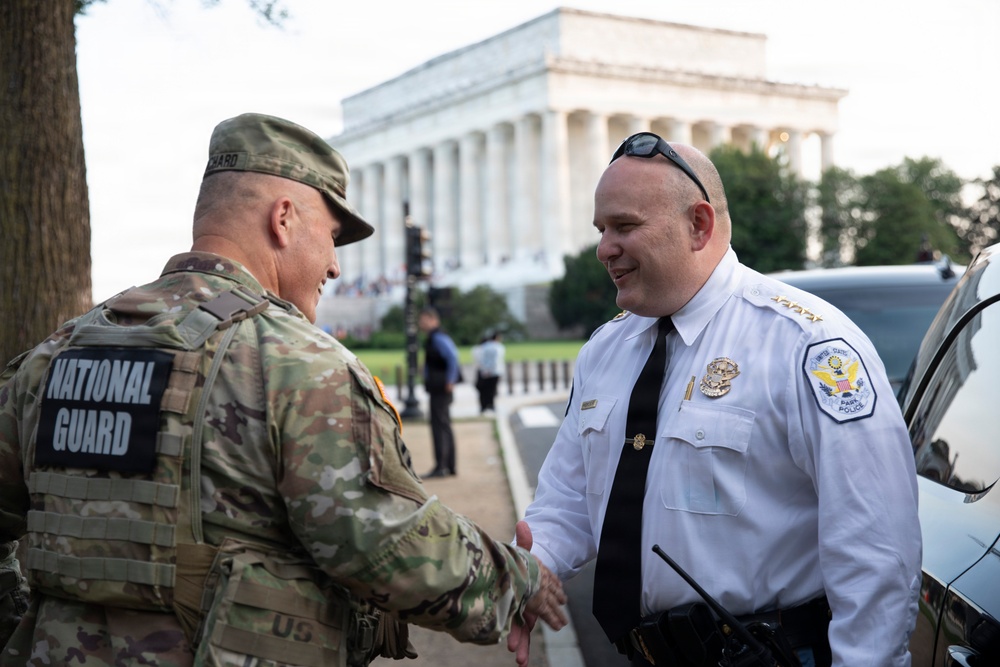 Secretary Doug Burgum visits JTF-DC Guardsmen