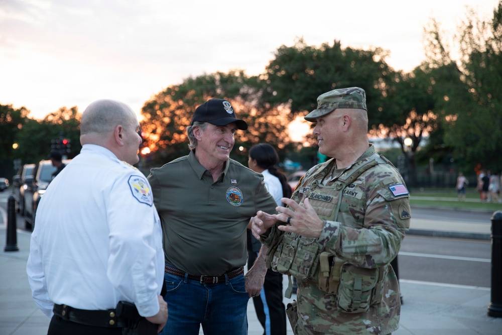 Secretary Doug Burgum visits JTF-DC Guardsmen