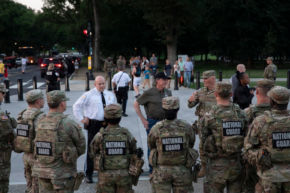 Secretary Doug Burgum visits JTF-DC Guardsmen