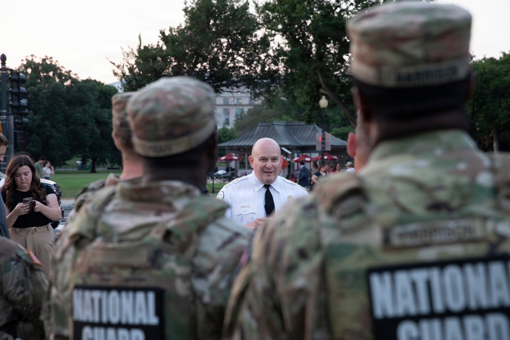 Secretary Doug Burgum visits JTF-DC Guardsmen
