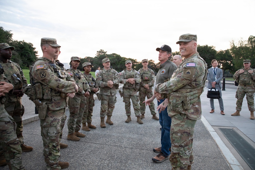 Secretary Doug Burgum visits JTF-DC Guardsmen