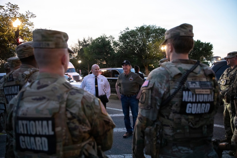 Secretary Doug Burgum visits JTF-DC Guardsmen