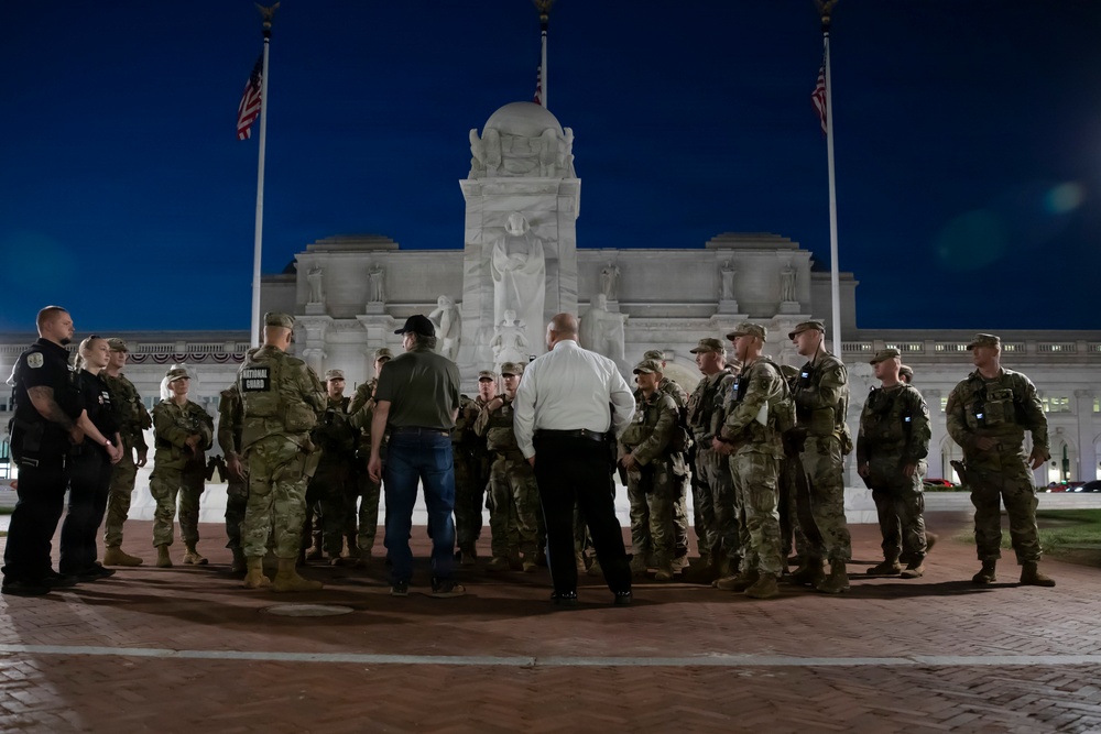 Secretary Doug Burgum visits JTF-DC Guardsmen