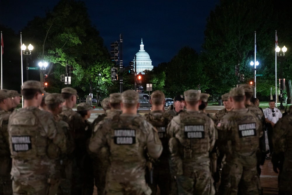 Secretary Doug Burgum visits JTF-DC Guardsmen