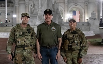 Secretary Doug Burgum visits JTF-DC Guardsmen